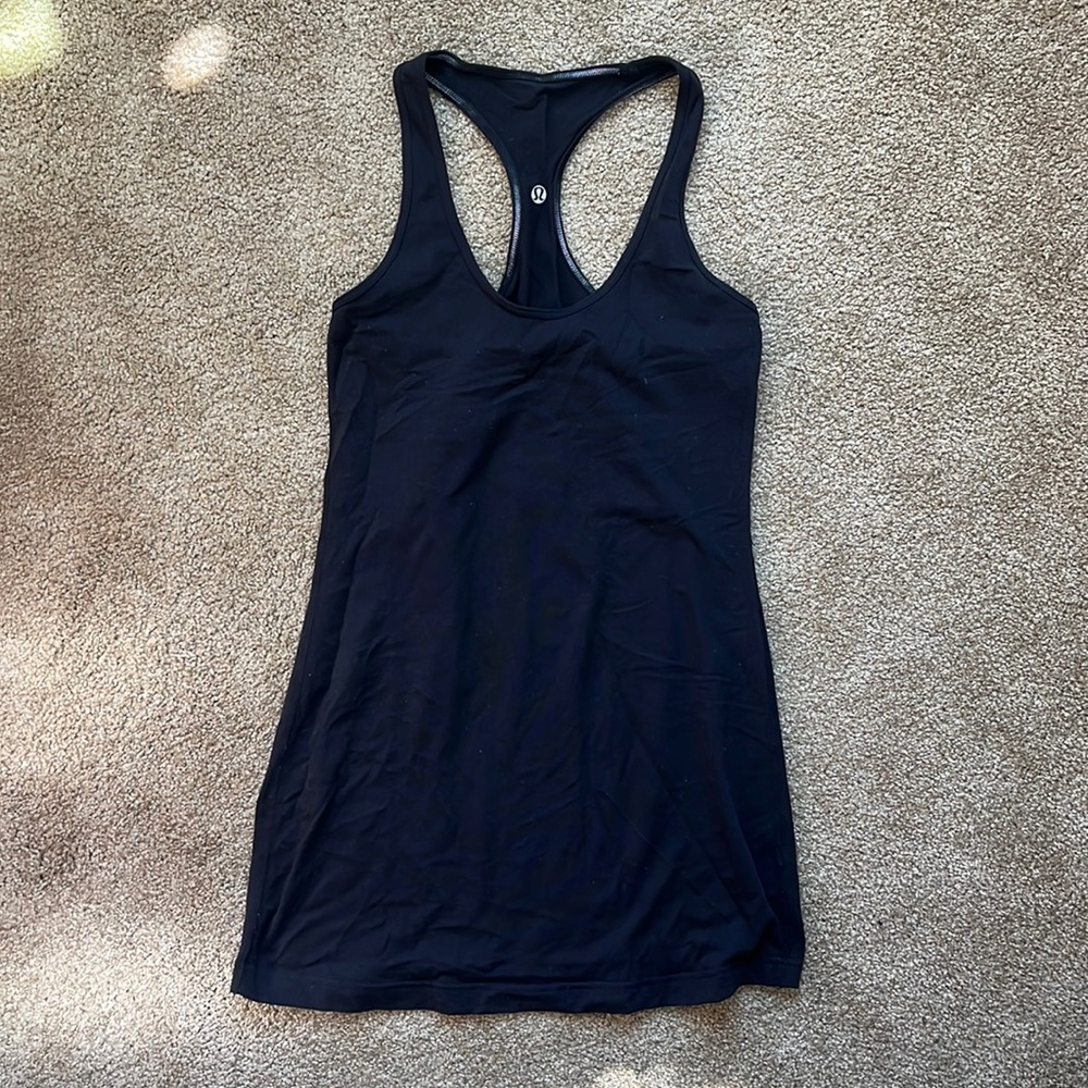 Lululemon Athletica Black Long Tank size 8